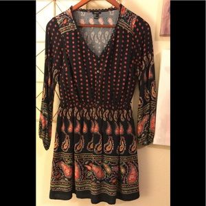 Long Sleeve Floral Print Dress